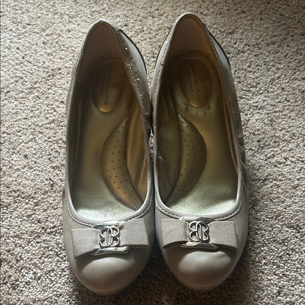 Women's Cream Ballet wedge